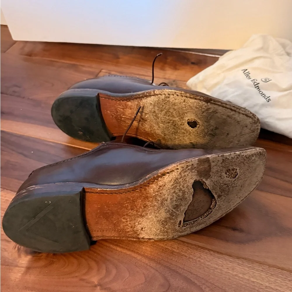 Allen Edmonds Dark Brown Leather Oxfords
